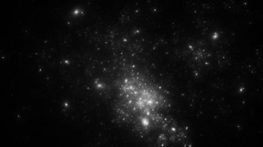 Soyut fraktal illüstrasyon galaksi gibi görünüyor.