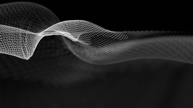 3D soyut dalga yapısı bilimsel arka plan resmi