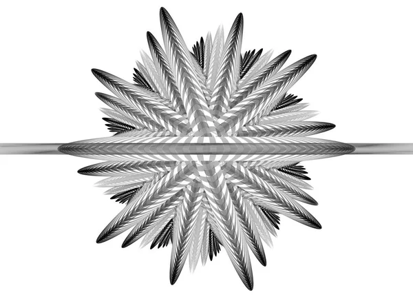 Monochrome abstract fractal illustration — Stock Photo, Image