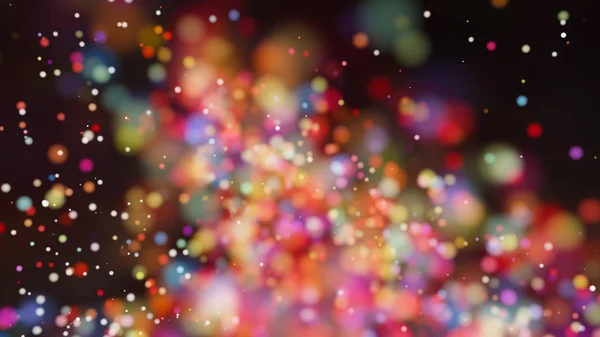 Beautiful colorful bokeh blurred background defocused lights — Stock Photo, Image