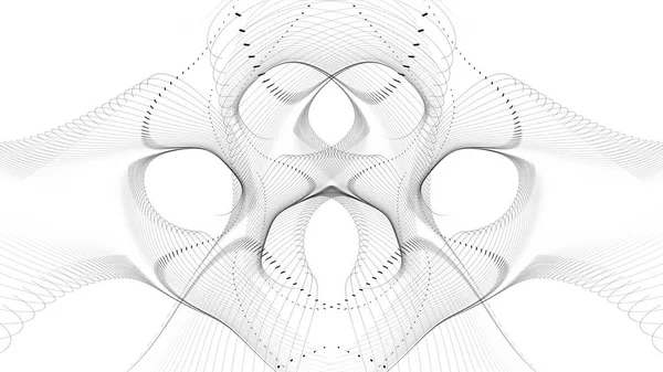Ilustración fractal abstracta monocromática — Foto de Stock