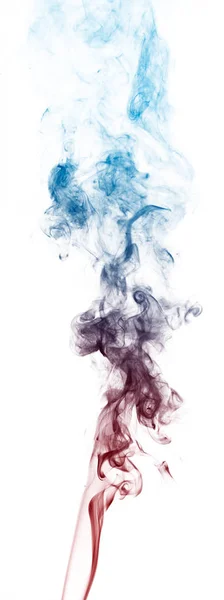 Fumo de fantasia colorido no fundo branco — Fotografia de Stock