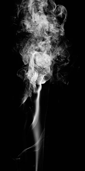 White fantasy smoke on black background — Stock Photo, Image