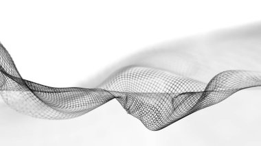 3D soyut dalga yapısı bilimsel arka plan resmi
