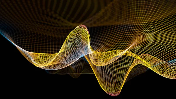 3D obrázek abstraktní vlna strukturu vědecké zázemí — Stock fotografie