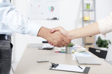 Business handshake agreement clipart