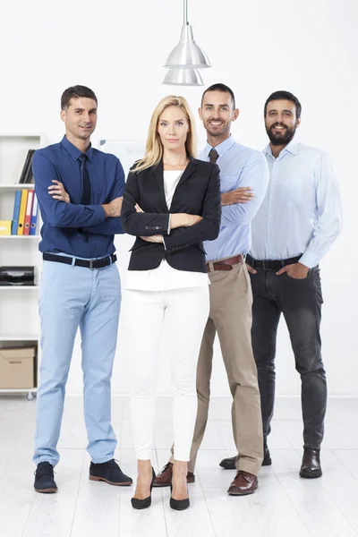 Üzleti csoport ember az irodában portréja — Stock Fotó