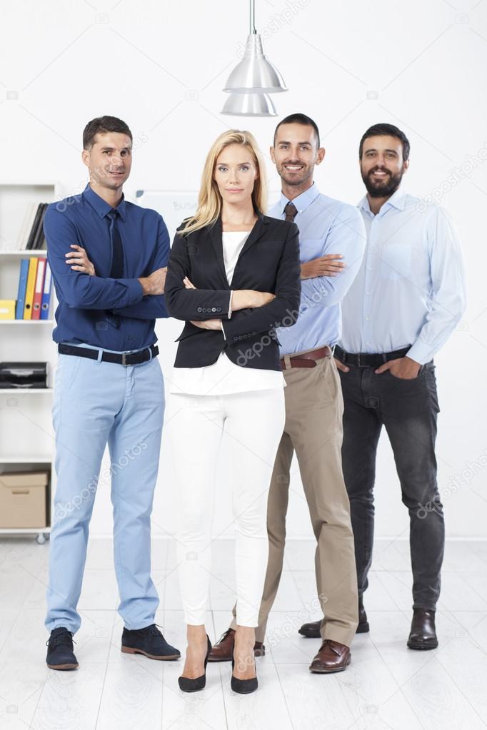 Portrait of business group people in the office