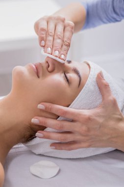 kadının yüz masajı spa Salonu