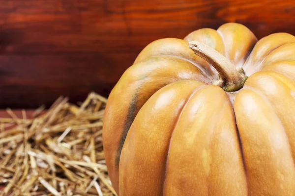 Herfst pompoen in schuur — Stockfoto