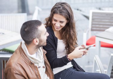 Aşk, açık genç Çift