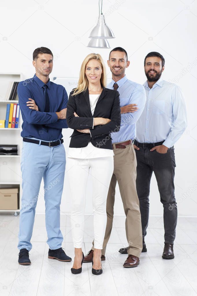 Portrait of business group people in the office