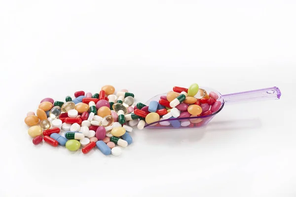 Many colorful pills — Stock Photo, Image