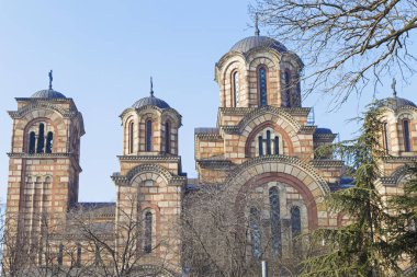 Belgrad'da güzel St. Mark Kilisesi 