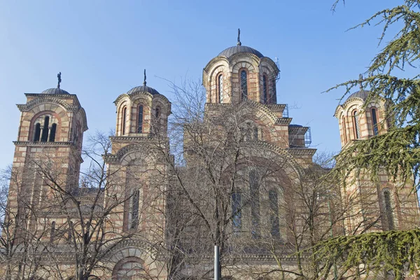 Hermosa iglesia de San Marcos en Belgrado — Foto de Stock
