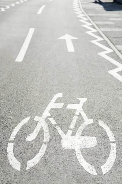 Road mark for bikes lane