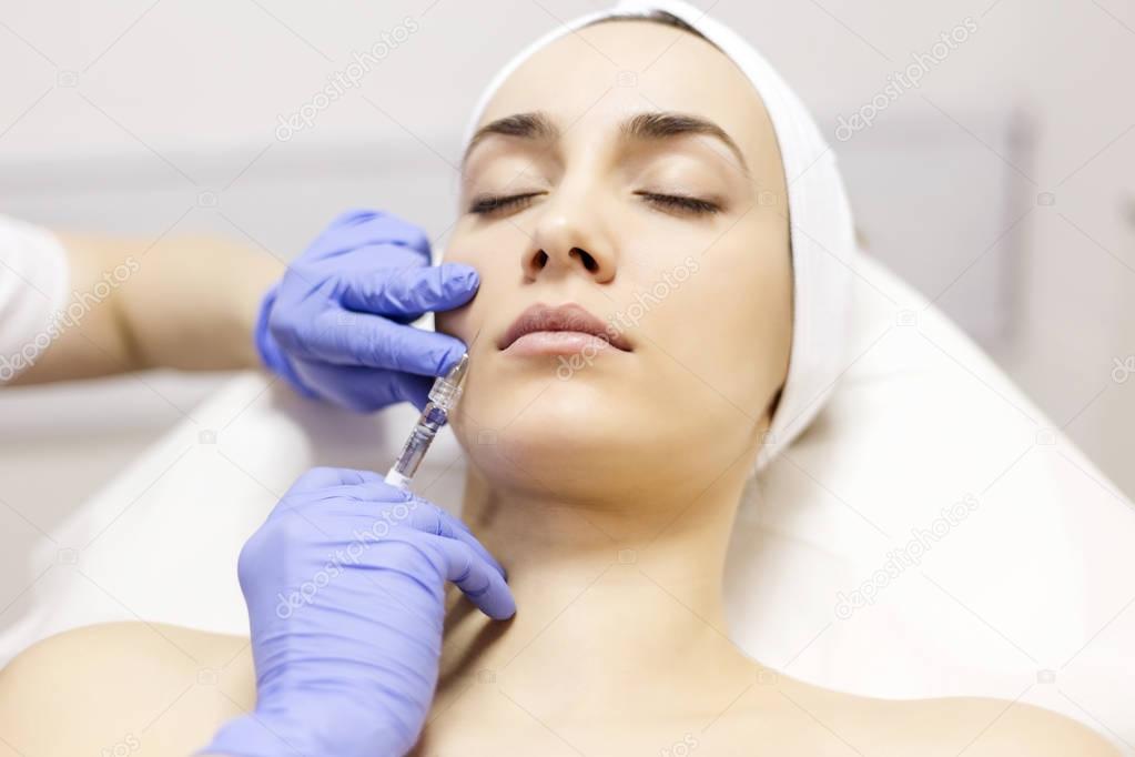 Woman receiving Botox injection