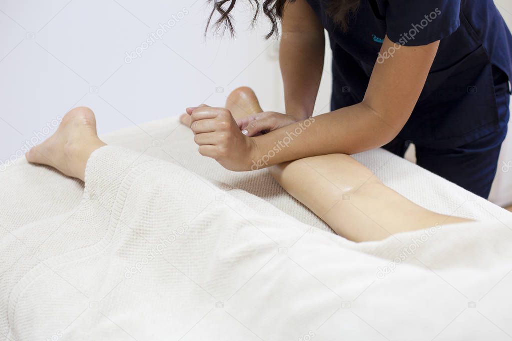 Anti cellulite massage for young woman