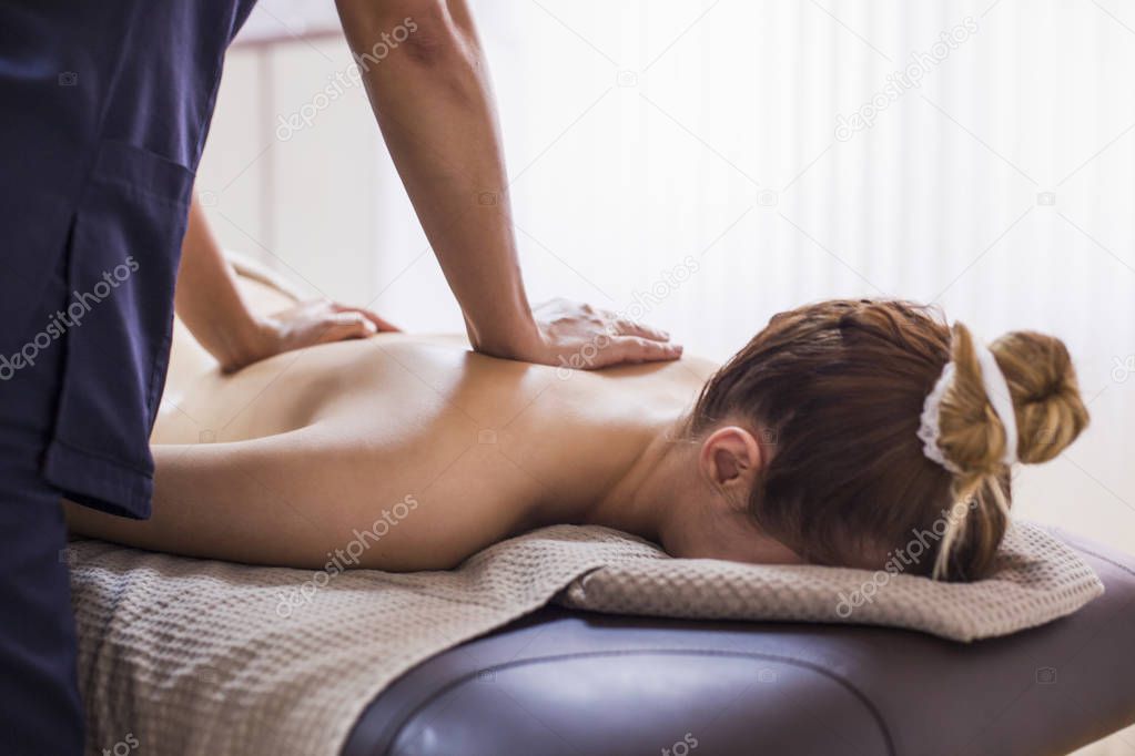 Anti cellulite massage for young woman 