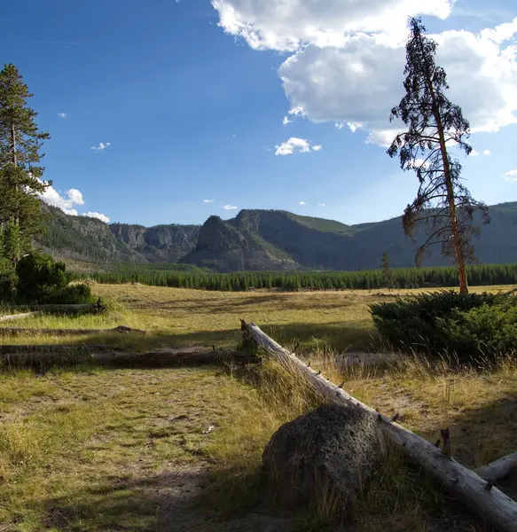 Campo a montagna a cielo — Foto Stock