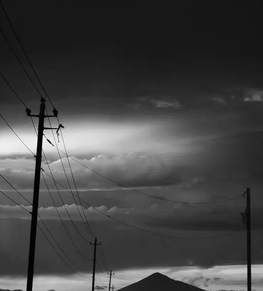 Stürmisches Leuchten in den Wolken — Stockfoto