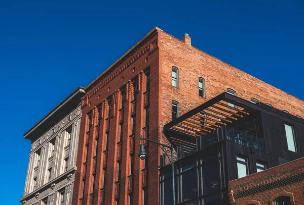 Vue des vieux bâtiments en briques de Denver — Photo