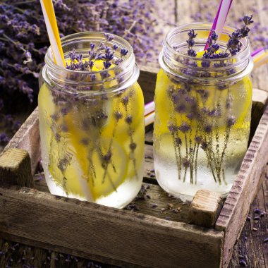 Lavanta limonata, doğal yenileme iç ahşap zemin üzerine