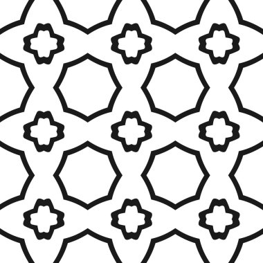 Çizgiler ve geometrik şekiller parçalarını sorunsuz vektör doku.