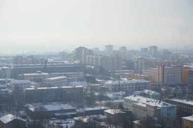 Kirov 'un kuş faydalarının yüksekliğinden sonbahar görünümü.