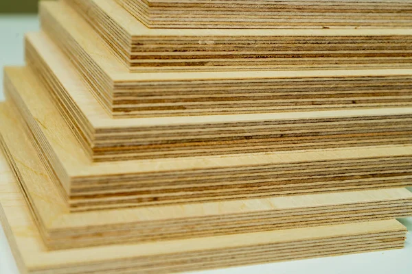 Plywood boards on the furniture industry — Stock Photo, Image