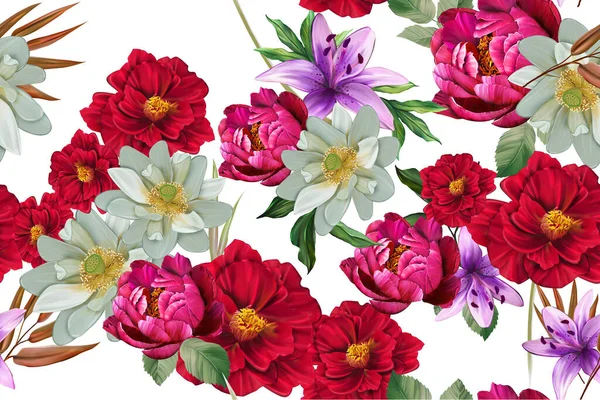 花儿充满了浪漫 树叶和花朵的艺术设计 免版税图库图片