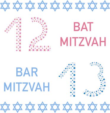 Bat mitzvah ve bar mitzvah. 12 ve 13 yaşında. 