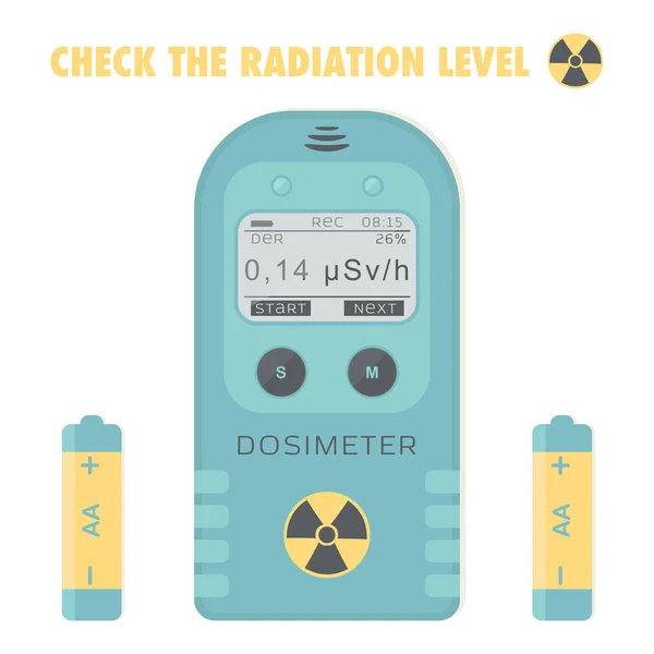 Pil ile gama radyasyon kişisel Dosimeter. Radyasyon seviyesini kontrol edin. 