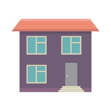 İki katlı yazlık. Ön kapı ile merdiven. 