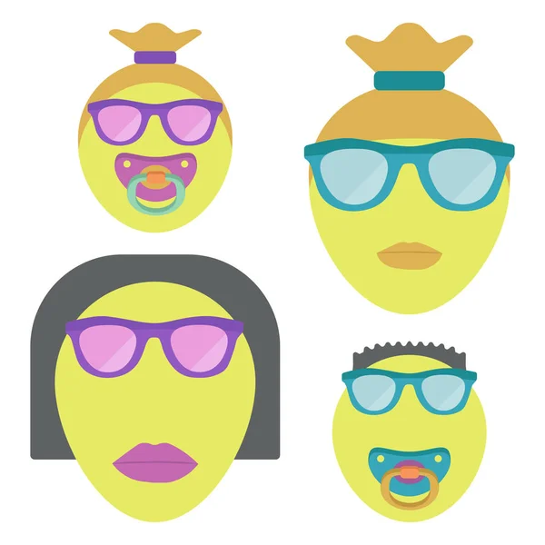  İki çocuklu aile emoji. Eşcinsel Çift. 
