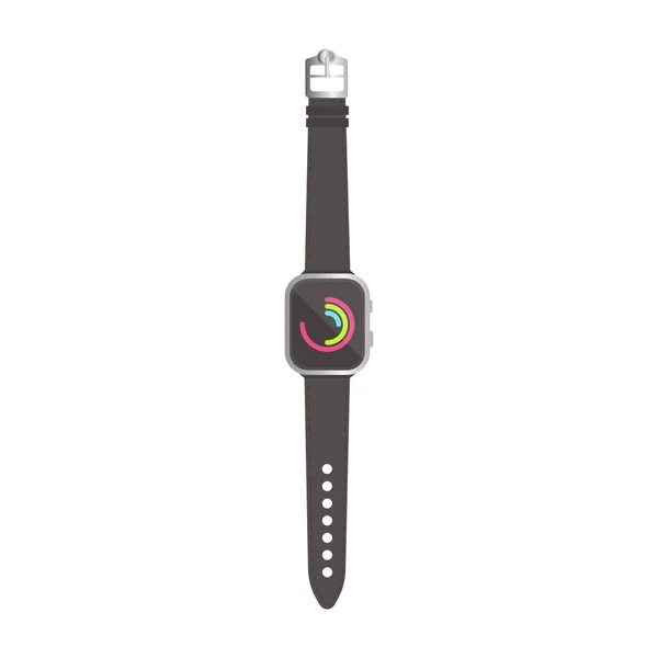 Zilveren Smart Watch Met Activity App — Stockvector