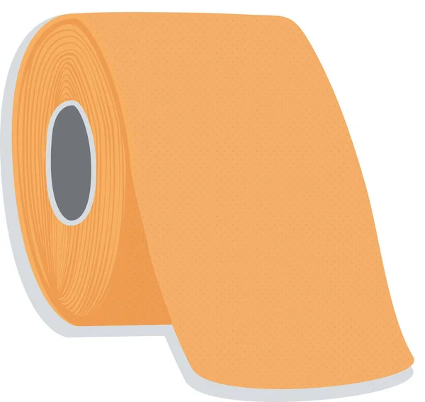 Symbole Icône Papier Toilette Plat — Image vectorielle