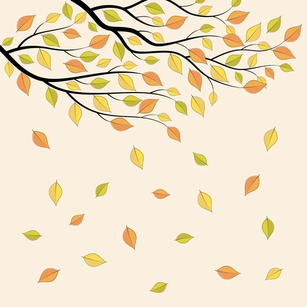 Ветвь осеннего дерева . — стоковый вектор