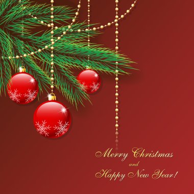 Noel resmi köknar ağacı.