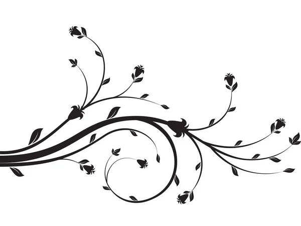 Curvas de ornamento floral . — Vector de stock