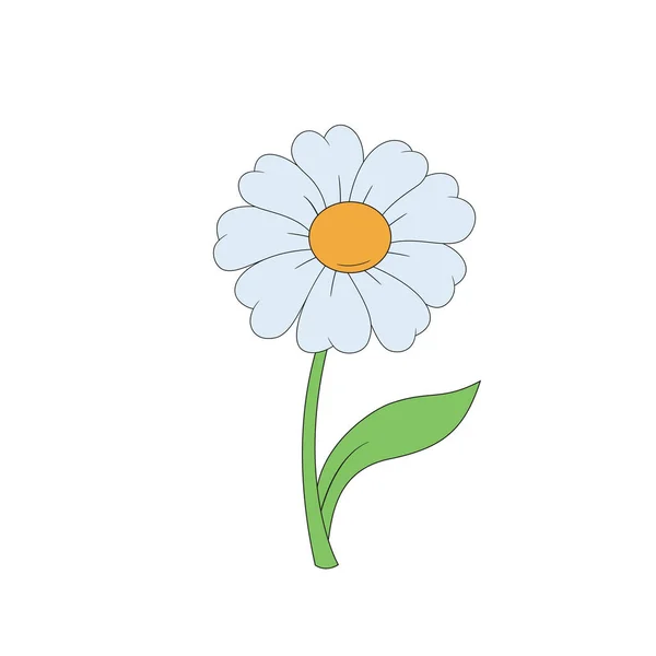 Simple flower on white background — Stock Vector