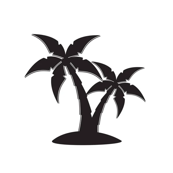 Palm trees silhouette — Stock Vector