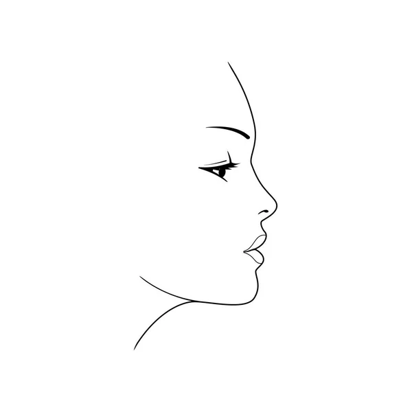 Profile of a woman's face — Stock Vector