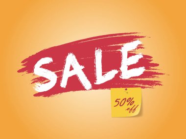 Satış afiş grunge fırça