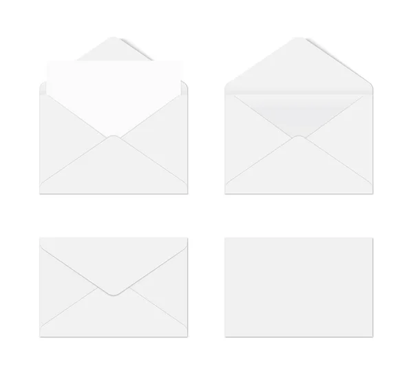 Mockup enveloppes réalistes — Image vectorielle