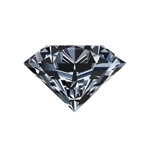 Diamante aislado realista — Vector de stock