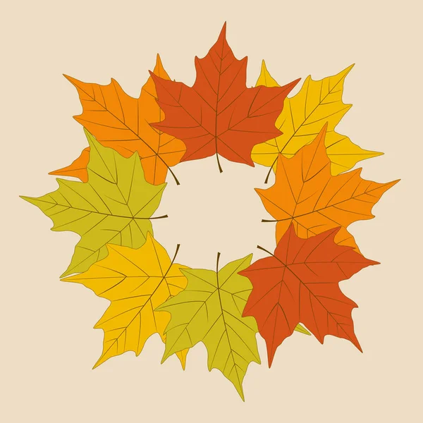 Hojas de arce de otoño. — Vector de stock