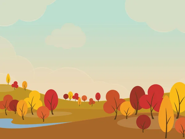 Herfst landschap — Stockvector