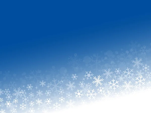 Winter Hintergrund mit weißen Schneeflocken — Stockvektor