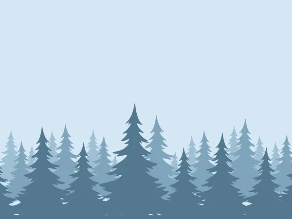 Forêt de sapins — Image vectorielle